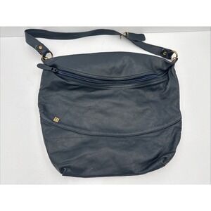 Vintage Italian Borelli Bags Shoulder bag Midnight Blue Leather Boho Purse